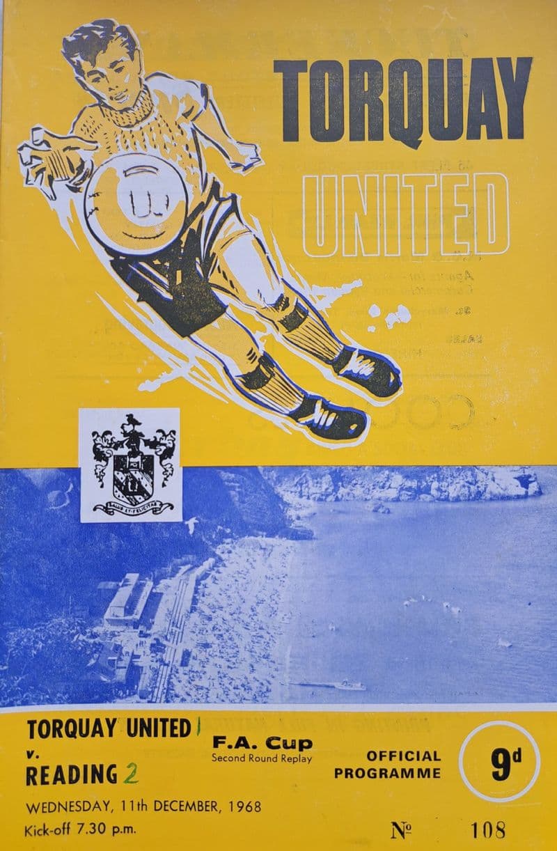 Torquay Utd v Reading, FA Cup Rep (1968, Dec 11th)