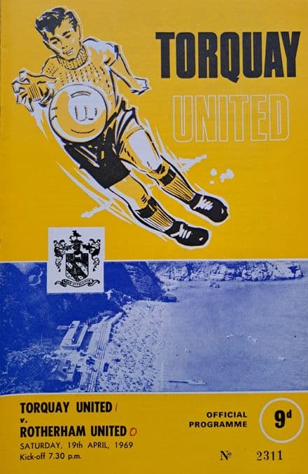 Torquay Utd v Rotherham, Div 3 (1969, Apr 19th)