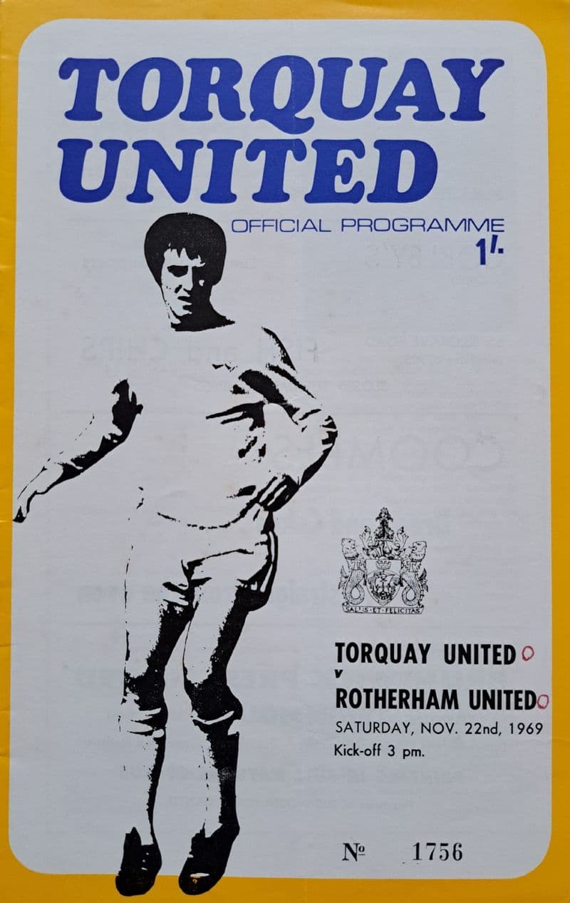 Torquay Utd v Rotherham, Div 3 (1969, Nov 22nd)