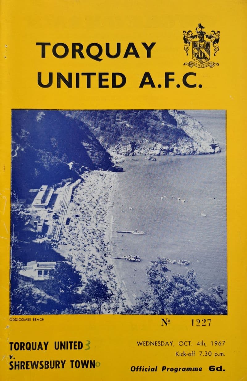 Torquay Utd v Shrewsbury, Div 3 (1967, Oct 4th)