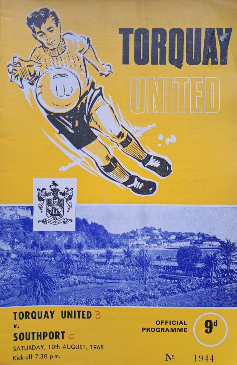 Torquay Utd v Southport, Div 3 (1968, Aug 10th)