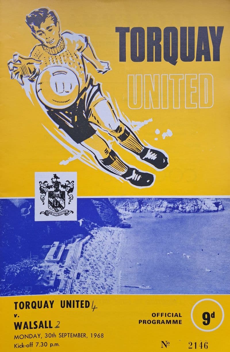 Torquay Utd v Walsall, Div 3 (1968, Sep 30th)