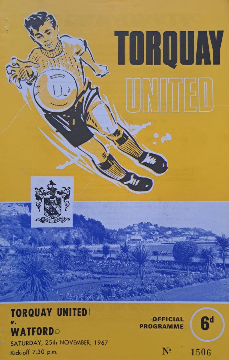 Torquay Utd v Watford, Div 3 (1967, Nov 25th)