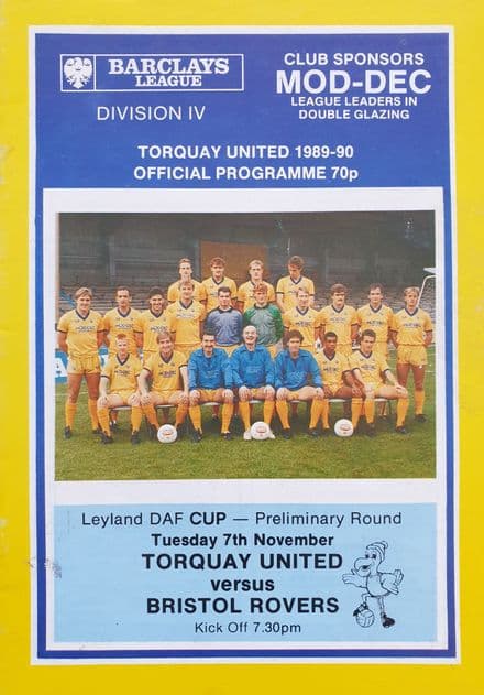 Torquay v Bristol Rovers, Leyland Daf (1989, Nov 7th)