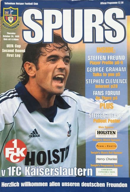 Tottenham Hotspur v 1FC Kaiserslautern, UEFA Cup (1999, Oct 28)