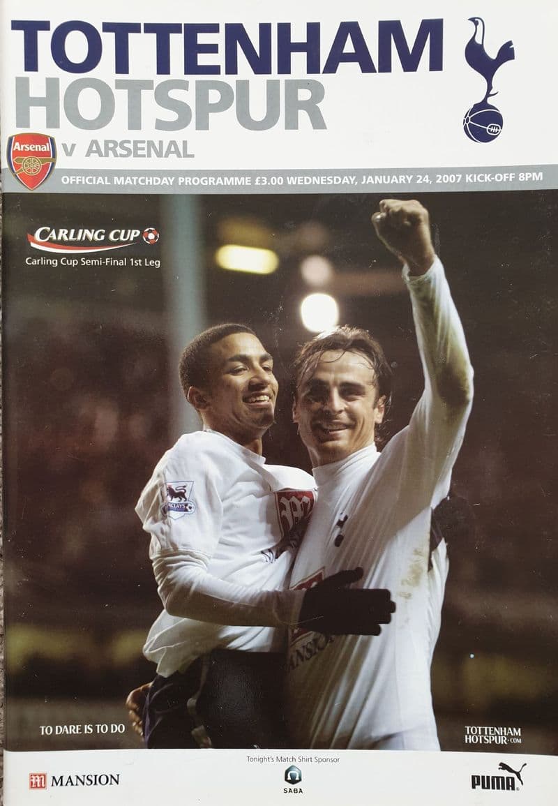 Tottenham Hotspur v Arsenal, Carling Cup (2007, Jan 24th)