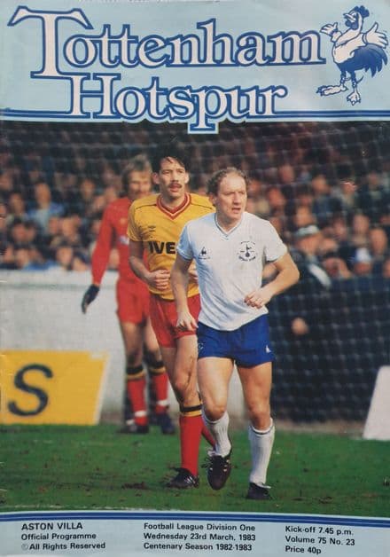 Tottenham Hotspur v Aston Villa, Div 1 (1983, Mar 23rd)