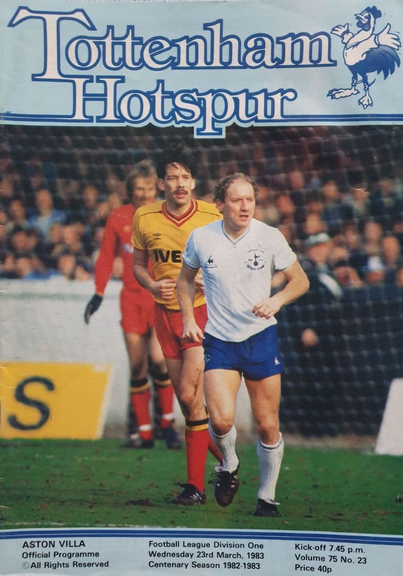 Tottenham Hotspur v Aston Villa, Div 1 (1983, Mar 23rd)