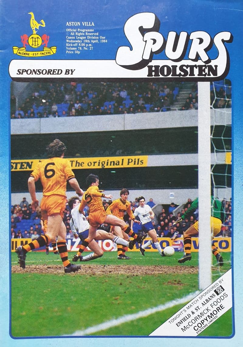 Tottenham Hotspur v Aston Villa, Div 1 (1984, Apr 18th)