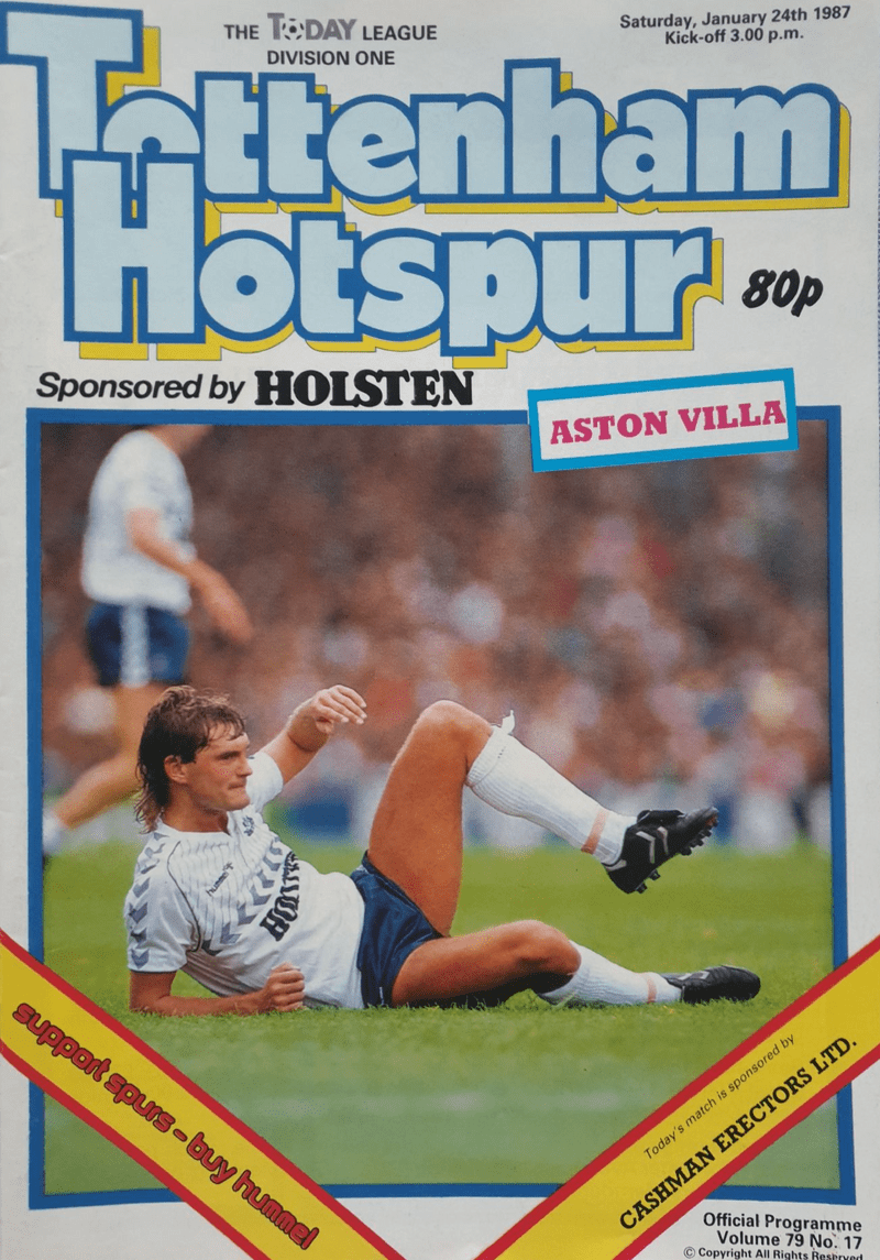 Tottenham Hotspur v Aston Villa, Div 1 (1987, Jan 24th)
