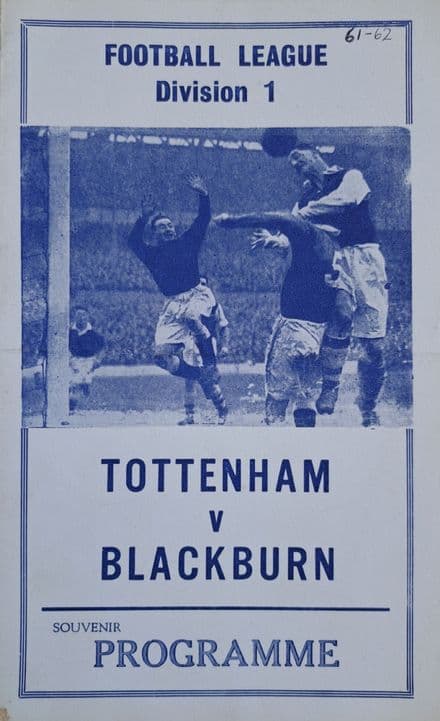 Tottenham Hotspur v Blackburn, Div 1 (1962, Apr 20th) Pirate Copy