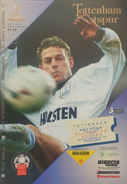 Tottenham Hotspur v Blackburn Rovers, Prem (1994, Feb 12th)