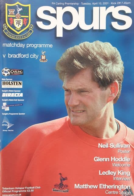Tottenham Hotspur v Bradford City, Prem (2001, Apr 10th)