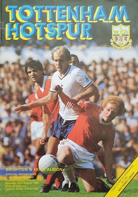 Tottenham Hotspur v Brighton, Div 1 (1980, Aug 23rd)