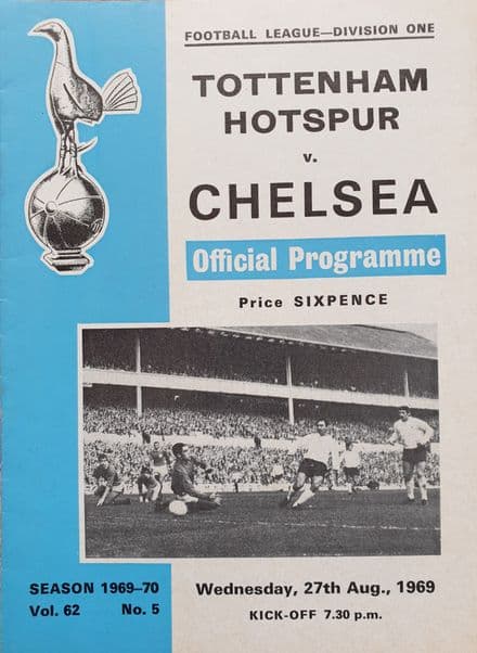 Tottenham Hotspur v Chelsea, Division 1 (1969, Aug 27th)