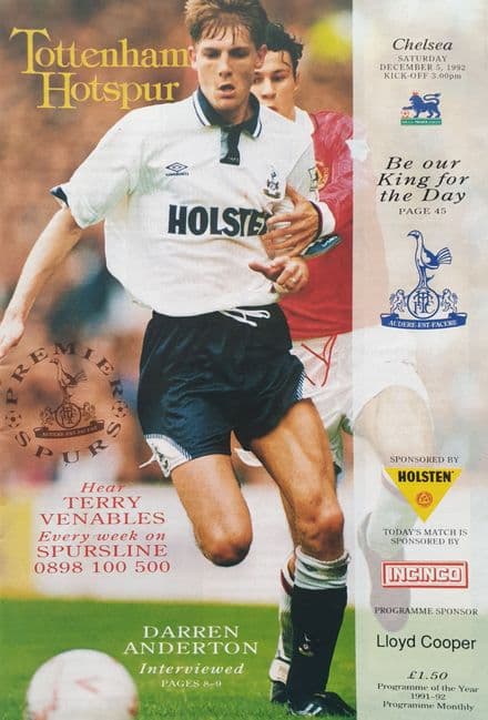 Tottenham Hotspur v Chelsea, Prem (1992, Dec 5th)