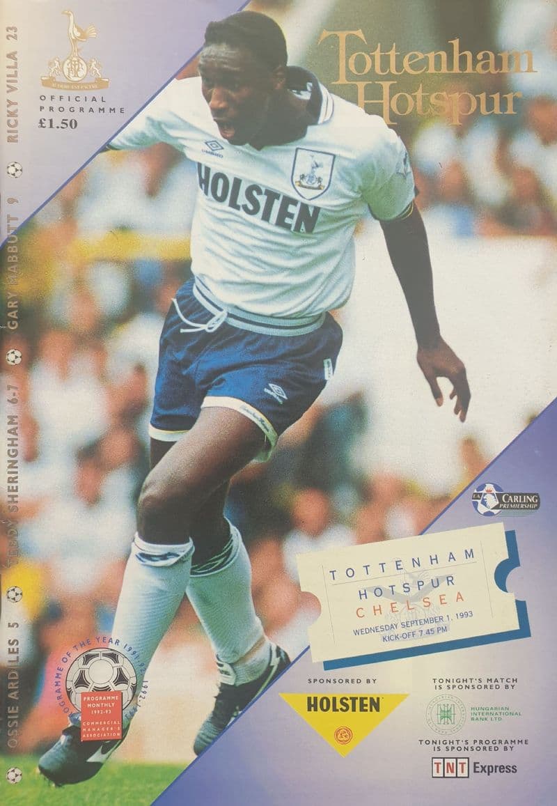 Tottenham Hotspur v Chelsea, Prem (1993, Sep 1)