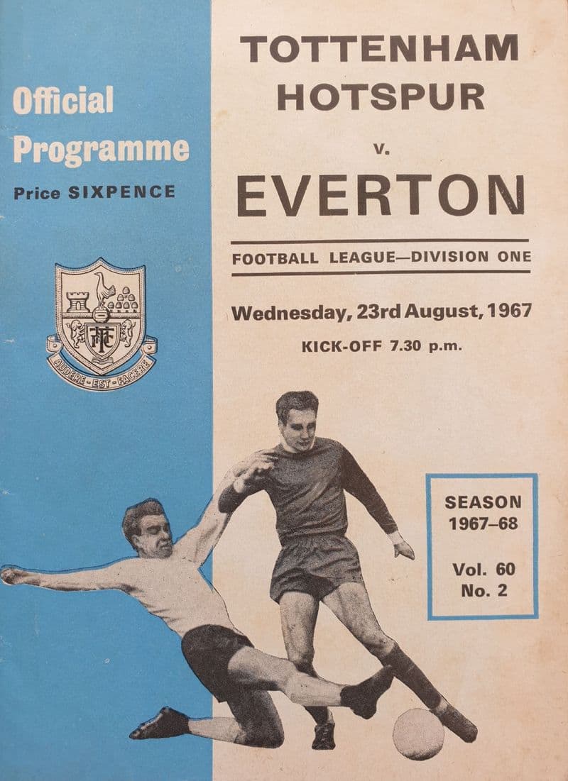 Tottenham Hotspur v Everton, Div 1 (1967, Aug 23rd)