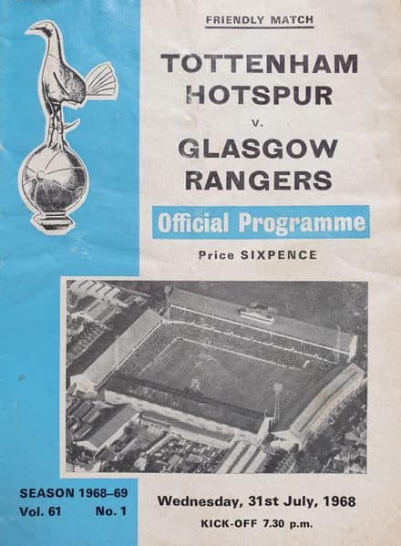 Tottenham Hotspur v Glasgow Rangers (1968, 31st Jul)