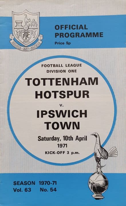 Tottenham Hotspur v Ipswich, Div 1 (1971, Apr 10th)