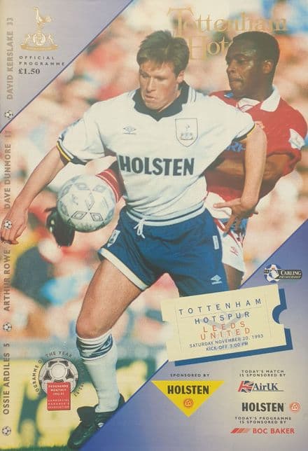 Tottenham Hotspur v Leeds, Prem (1993, Nov 20th)