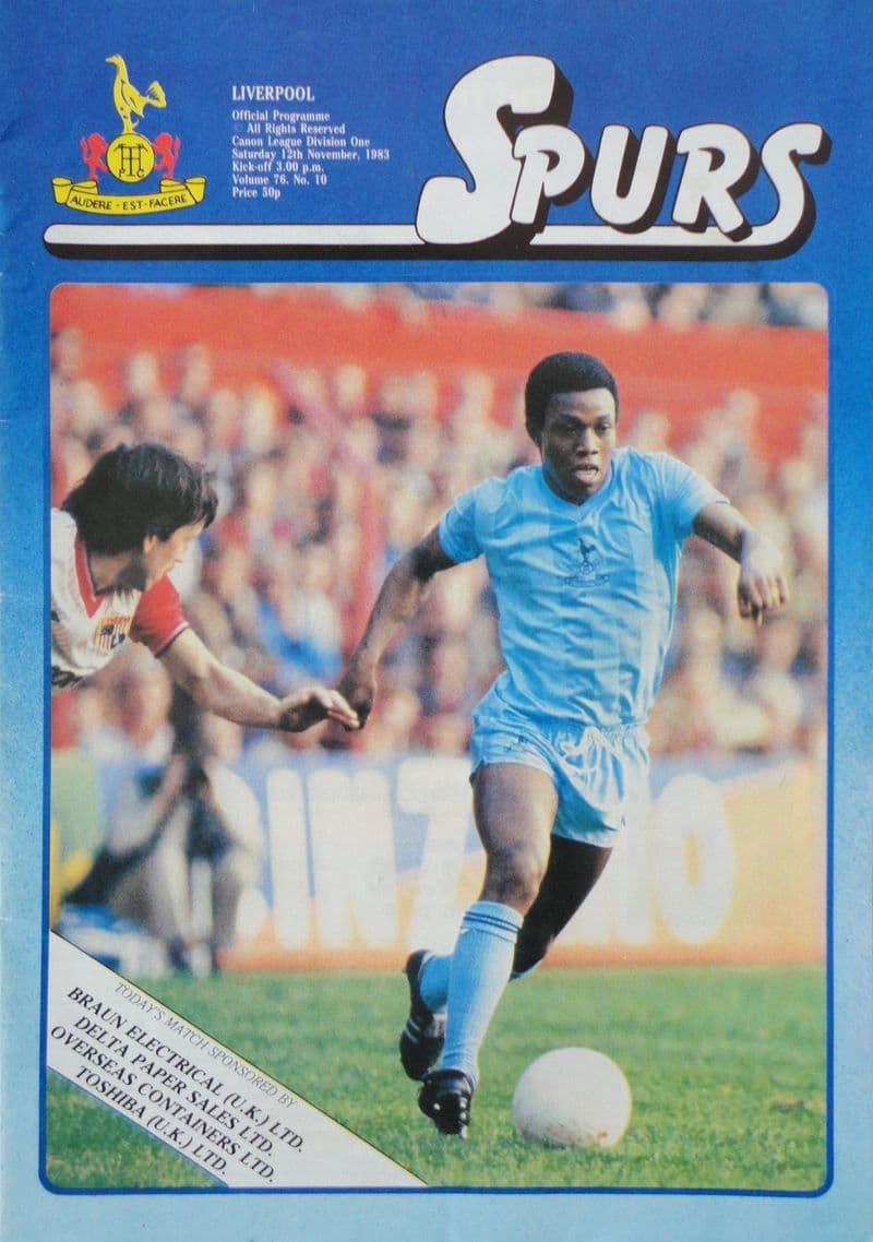 Tottenham Hotspur v Liverpool, Div 1 (1983, Nov 12th)