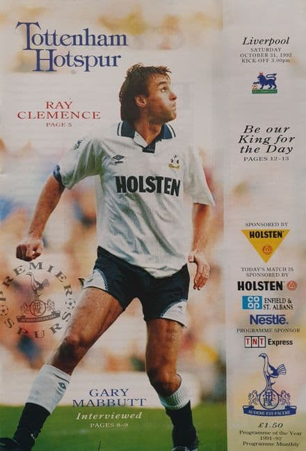 Tottenham Hotspur v Liverpool, Prem (1992, Oct 31st)