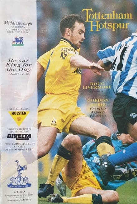 Tottenham Hotspur v Middlesbrough, Prem (1992, Oct 17th)