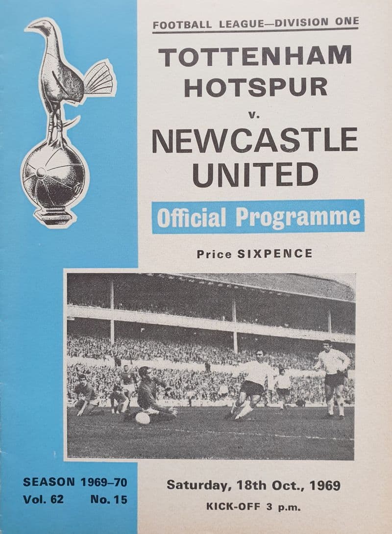 Tottenham Hotspur v Newcastle, Div 1 (1969, Oct 18th)