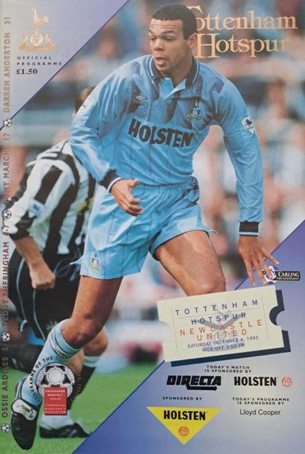 Tottenham Hotspur v Newcastle, Prem (1993, Dec 4th)