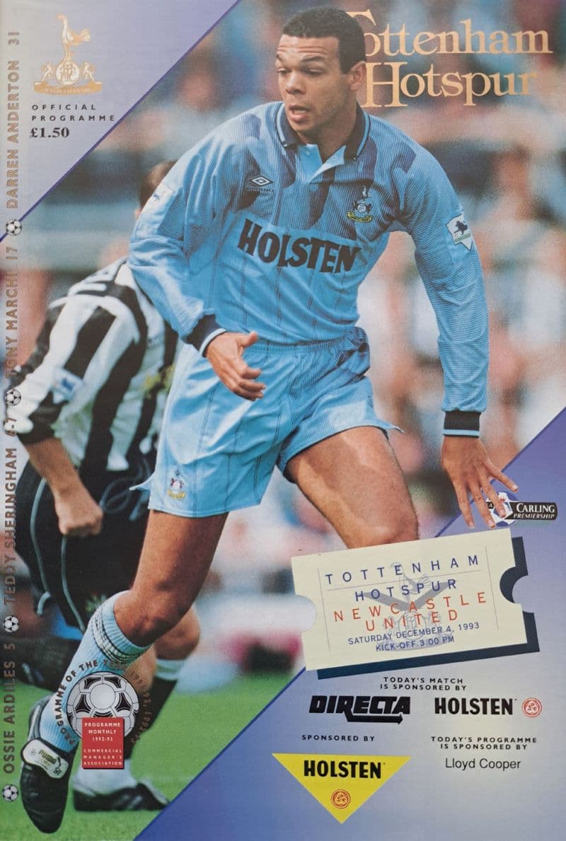 Tottenham Hotspur v Newcastle, Prem (1993, Dec 4th)