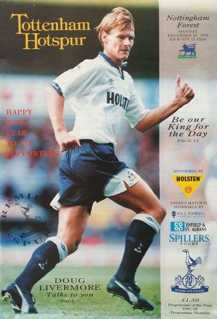 Tottenham Hotspur v Nottingham Forest, Prem (1992, Dec  28th)