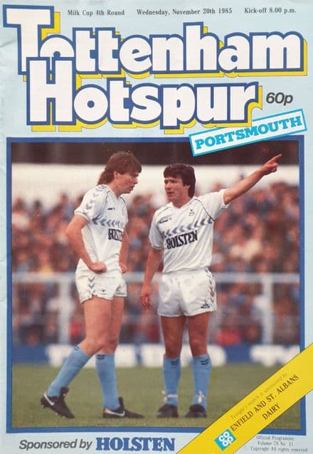 Tottenham Hotspur v Portsmouth, Lge Cup (1985, Nov 20th)