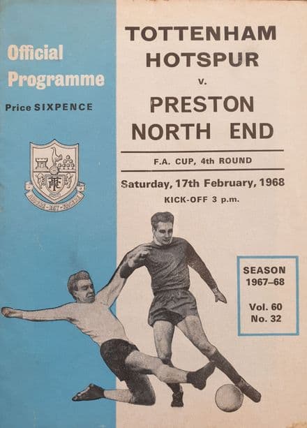 Tottenham Hotspur v Preston, FA Cup (1968, Feb 17th)