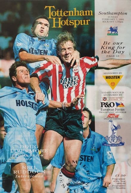 Tottenham Hotspur v Southampton, Prem (1993, Feb 7th)