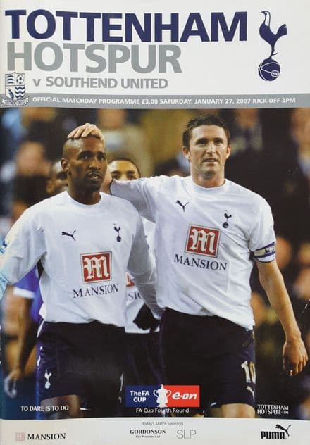 Tottenham Hotspur v Southend, FA Cup (2007, Jan 27th)