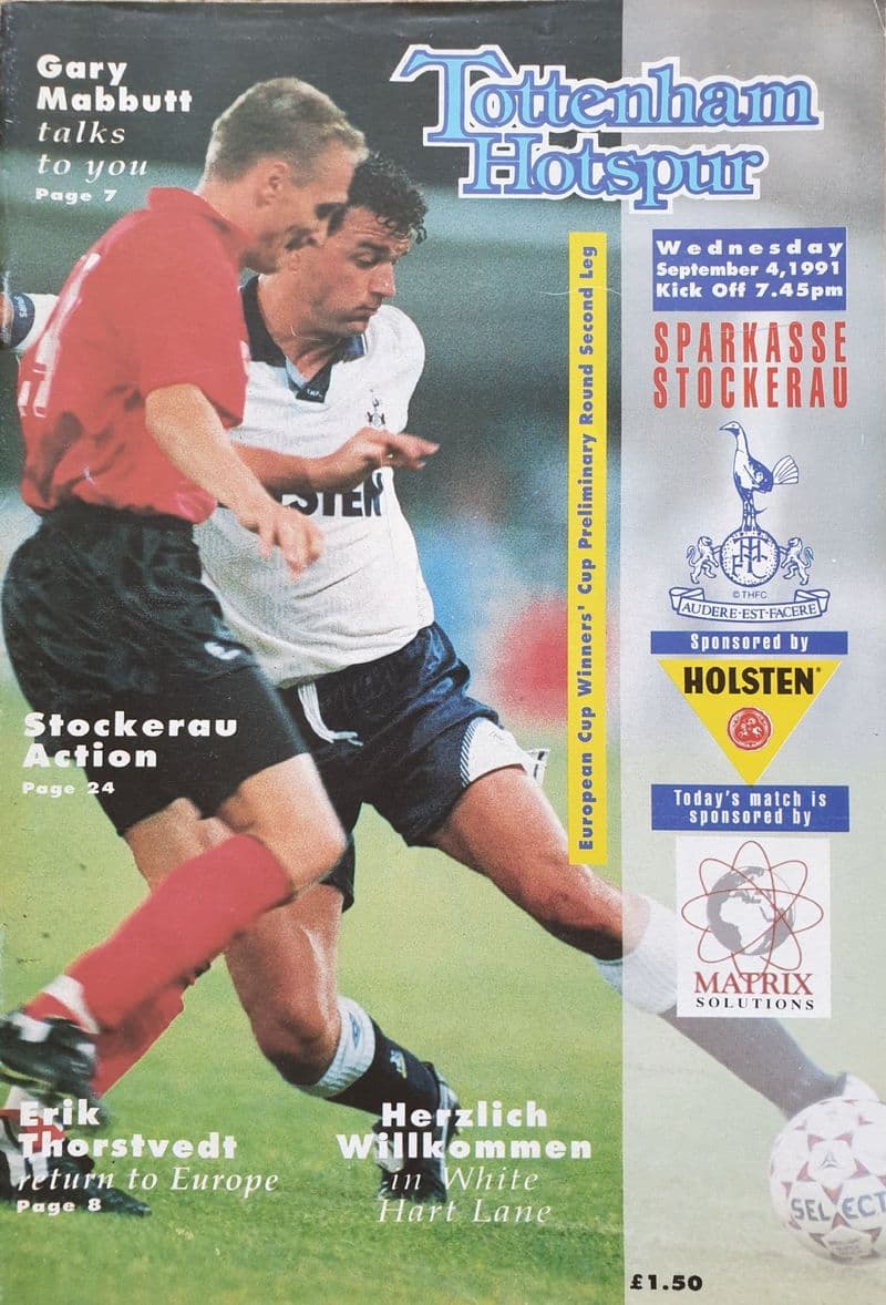 Tottenham Hotspur v Sparkasse Stockerau, European CWC (1991, Sep 4th)