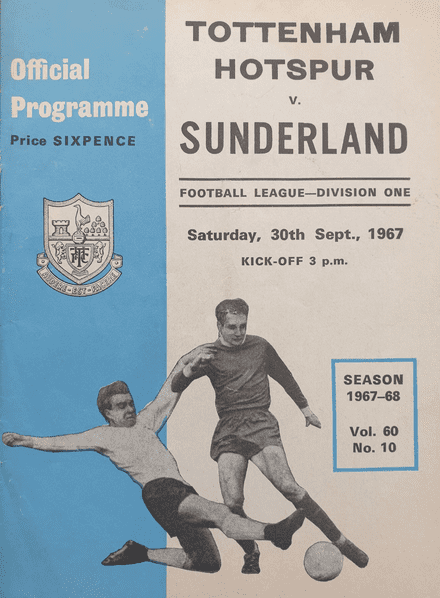 Tottenham Hotspur v Sunderland, Div 1 (1967, Sep 30th)