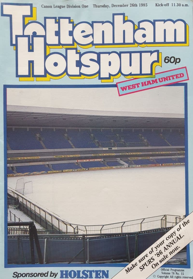 Tottenham Hotspur v West Ham, Div 1 (1985, Dec 26th)