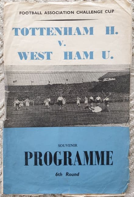 Tottenham Hotspur v West Ham, FA Cup (1956, Mar 3rd) Pirate Copy