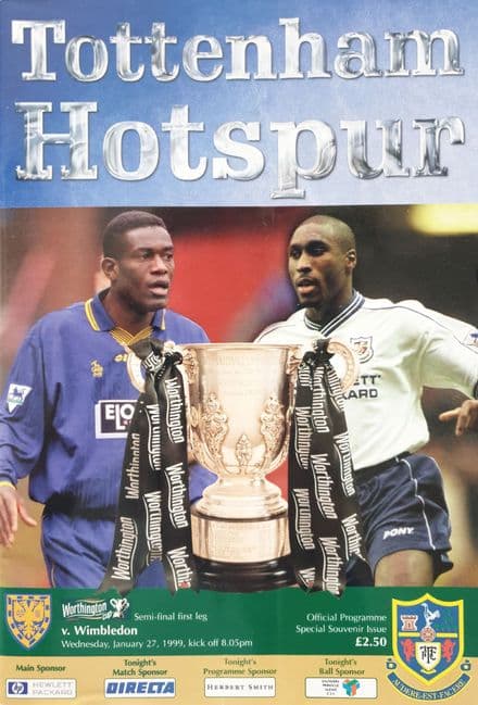 Tottenham Hotspur v Wimbledon, Lge Cup (1999, Jan 27th)