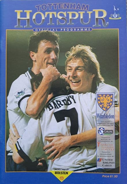 Tottenham Hotspur v Wimbledon, Prem (1995, Feb 25th)