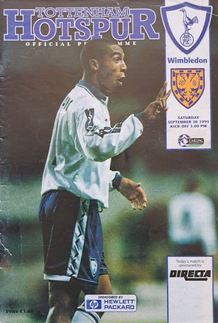 Tottenham Hotspur v Wimbledon, Prem (1995, Sep 30th)