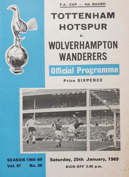 Tottenham Hotspur v Wolves, FA Cup Rnd 4 (1969, Jan 25th)