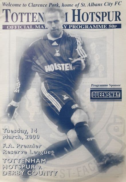 Tottenham v Derby County, Res Lge (2000, Mar 14th)