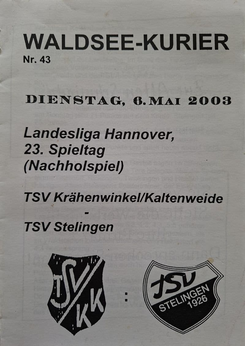 TSVKK v TSV Stelingen (2003, May 6th)
