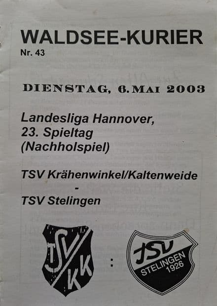 TSVKK v TSV Stelingen (2003, May 6th)