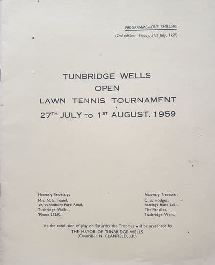 Tunbridge Wells Open Tournament (1959, Jul 27th to Aug 1st)