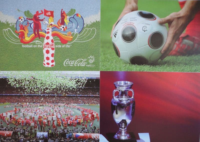 UEFA Euro 2008 Coca Cola Postcards (set of 4)