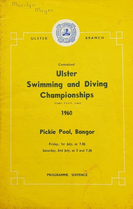 Ulster Swimming and Diving Championships (1960, Jul 1st-2nd)